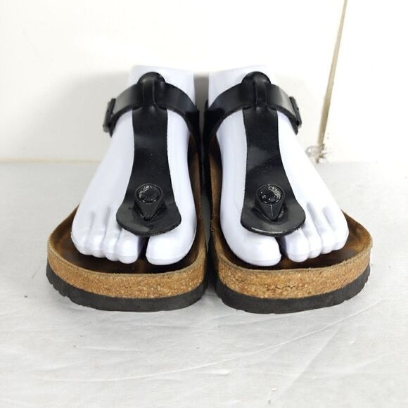 Birkenstock Women's Kairo US5 EU36 Black Birko-flor Flat Thong slingback Sandals - Picture 3 of 16